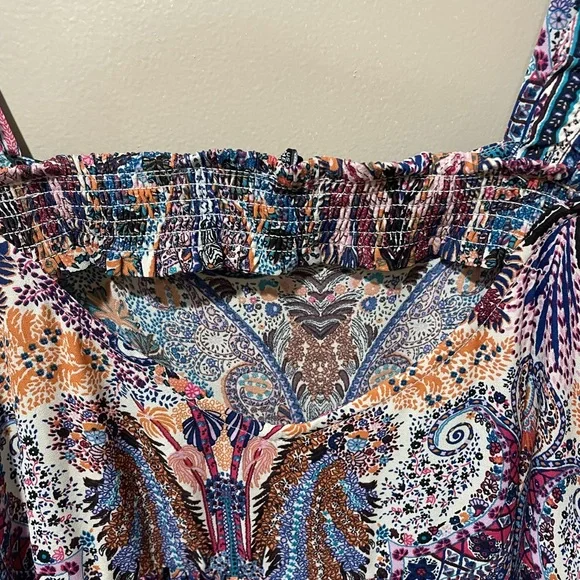 Black Tape colorful paisley maxi dress ~ Size XL ~ NWT - Picture 3 of 11